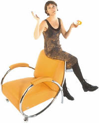 Woman on comfy chair wondering if this is enough